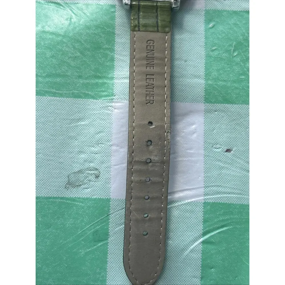 Embassy Silver Tone Green Band Women’s Quartz Watch